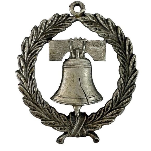 Liberty Bell Medallion Rafalian Cranston RI Signed Silver Color - Picture 1 of 6